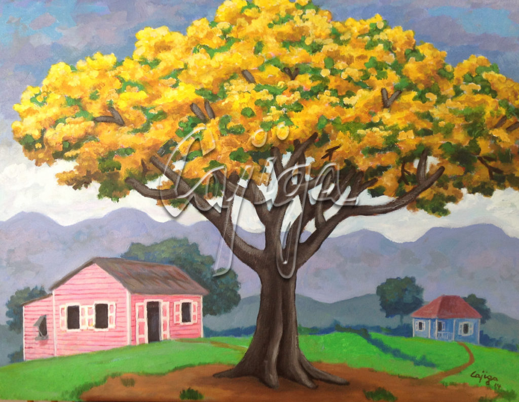 La Casa Rosa Tras el Flamboyán Amarillo – Luis Germán Cajiga